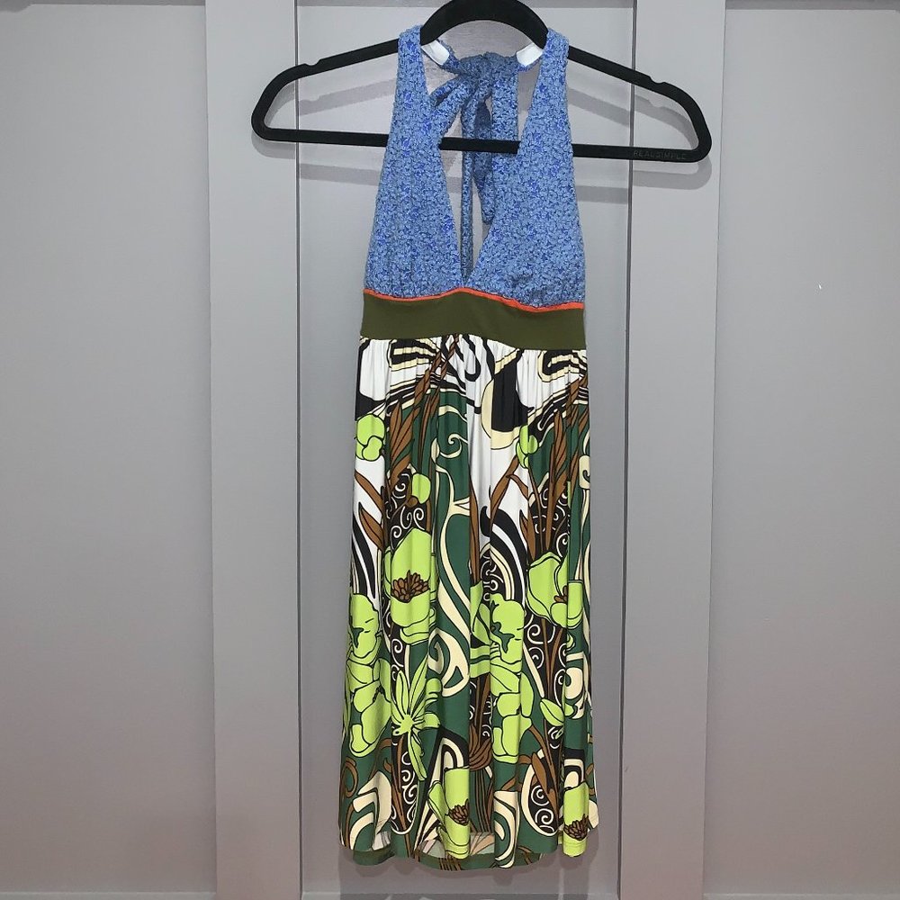 Floral Halter Mini Dress